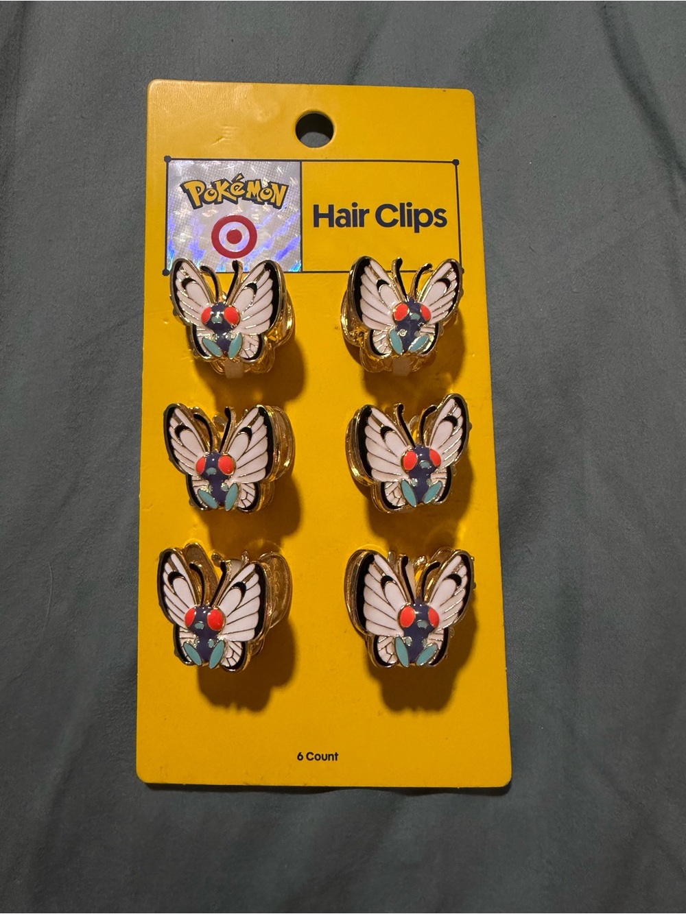 Pokémon Butterfree Hair Clips - Pink and Blue (6 Count)